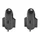 BOUCHON DE VALVE SCOOT/CYCLO REPLAY VS ROCKET ALU NOIR  (PAIRE)