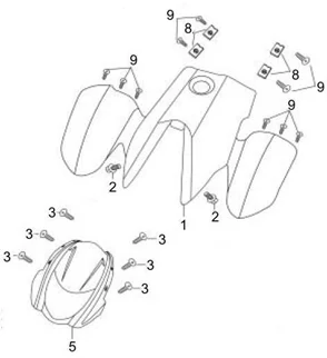 Protections avant - Bavettes