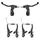 V-BRAKE SET - P2R ALUMINIUM BLACK (FRONT+REAR LEVERS +CALIPERS)