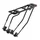 PORTE BAGAGE VELO ARRIERE FIXATION HAUBANS ALU NOIR 26" A 29" COMPATIBLE SYSTEME BASIL MIK (poids maxi 12kgs)