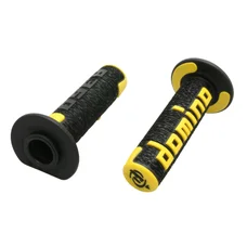 REVETEMENT POIGNEE DOMINO MOTO OFF ROAD A360 NOIR/JAUNE CLOSED END 120-123mm (PAIRE)