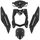 CARROSSERIE/CARENAGE SCOOT ADAPTABLE SYM 50 ORBIT 3 NOIR BRILLANT (KIT 5 PIECES)  -P2R-