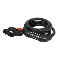 ANTITHEFT FOR BICYCLE - NEWTON COMBINATION COILED CABLE Ø 12 mm L.1,50 m ( WITH BRACKET)