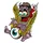 STICKER LETHAL THREAT MINI MONSTER FLYING EYEBALL (60x80mm)