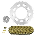 KIT CHAINE ADAPTABLE DERBI 125 SENDA DRD SM 2009>2014  428  14x50  (DIAM COURONNE 105/125/8.5)  (DEMULTIPLICATION ORIGINE)  -AFAM-