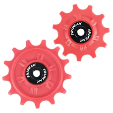 GALET DERAILLEUR TRIPEAK 11-13 DENTS ROULEMENT G5 CERAMIQUE POUR SHIMANO GRX/XT/RD-GRX810/815 11V. ROUGE (BLISTER DE 2)