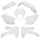 FAIRINGS/BODY PARTS FOR 50c MOTORBIKE  RIEJU 50 MRT 2009>, MRT ENDURO 2009>, MRT PRO 2009>, MRT SM 2009> GLOSS WHITE (KIT 7 PARTS)