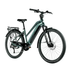 VELO ELECTRIQUE/VAE CITY 29 LEADER FOX SANDY 2024 FEMME VERT EMERAUDE BRILLANT 9V MOTEUR ROUE AR BAFANG 36V 45Nm BATTERIE 20Ah (16,5'' - H43cm - TAILLE  S - POUR ADULTE DE 158cm à 168cm)