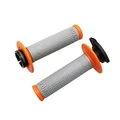 GRIP- PROGRIP OFF ROAD 708 TRIPLE  DENSITY GREY/ORANGE 115mm (LOCK ON) (SUPPLIED WITH 5 DIFFERENT THROTTLE CAMS) (PAIR) (CROSS/MX)