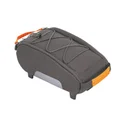 SINGLE BAG FOR BICYCLE-REAR- RACKTIME YOSHI 2.0 GREY On rear luggage rack (L 30cm x L 17cm x h 12cm) - COMPATIBLE SYSTEM RACKTIME SNAP-IT 2.0