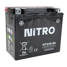 BATTERIE 12V 18 Ah NTX20-BS NITRO MF SANS ENTRETIEN AVEC PACK ACIDE (Lg175xL87xH155mm) (EQUIVALENT YTX20-BS)