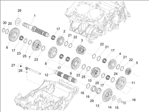 Boîte de vitesses - engrenages