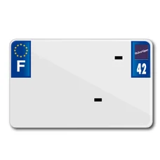 LICENSE PLATE FOR MOTORBIKE TIFLEX ALU PRE DRILLED 210x130 DEP. 42 BLANK (SOLD PER 10)