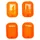 CABOCHON CLIGNOTANT SCOOT ADAPTABLE PEUGEOT 50 TREKKER, SQUAB AV+AR ORANGE (x4)  -REPLAY-