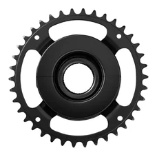 CHAINRING FOR EBIKE  DIRECT MOUNT FOR SHIMANO E-STEPS ORIGINAL SINGLE 38 Teeth- BLACK  STEPS E6100 Without chain protector.
