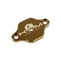 OBTURATEUR POMPE A HUILE 50 A BOITE KRM PRO RIDE POUR MINARELLI 50 AM6/DERBI 50 SENDA, GPR ALU CNC MARRON (BRONZE) (MODELE REVERSIBLE)