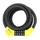 ANTITHEFT FOR BICYCLE- COMBINATION COILED CABLE AUVRAY Ø12 mm LONG 1.50 M - MATT BLACK ( WITH BRACKET)