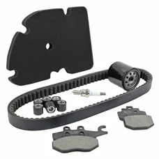 KIT ENTRETIEN MAXISCOOTER ADAPTABLE PIAGGIO 125 VESPA GTS 4T 2007>2015 PLAQUETTE ORGANIQUE (PACK 7 PIECES) -SELECTION P2R STANDARD