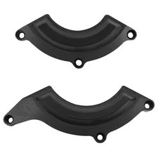 ENGINE COVERS PROTECTION SET (PARTIALLY "Half-moon") - FOR KAWASAKI 900 Z900 ALU CNC - BLACK  (PAIR)  -AVOC-