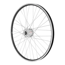 WHEEL FOR MTB- 26" ER10 FRONT - BLACK ALUMINIUM DOUBLE WALL- SHIMANO HUB DYNAMO DH2N 6 VOLT-3W