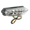 FEU ARRIERE 50 A BOITE ADAPTABLE DERBI 50 SENDA DRD, X-RACE, X-TREME/GILERA 50 SMT, RCR TRANSPARENT A LED AVEC CLIGNOTANTS (ENTRAXE FIXATION 112mm) (HOMOLOGUE CE)  -REPLAY-