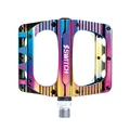 PEDALE GRAVEL / VTT  PLATE SWITCH FREERIDE ALU CNC TITANIUM 100 x 90 mm (PAIRE)
