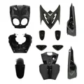 FAIRINGS/BODY PARTS FOR SCOOT  MBK 50 STUNT/YAMAHA 50 SLIDER BLACK (WHITH BLACK PADS) (11 PARTS KIT)