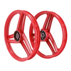 JANTE/ROUE CYCLO 17" TYPE GRIMECA POUR PEUGEOT 103 SP, MVL ROUGE (VENDU PAR PAIRE)  -SELECTION P2R-