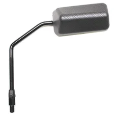 RETROVISEUR SCOOT REPLAY F1 DIAM10 REVERSIBLE CARBONE TRESSE MAT (x1) -TIGE LONGUE NOIR- **