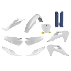 FAIRINGS/BODY PARTS FOR HUSQVARNA 125 TC, 250, 350, 450 FC 2019>  White - (OEM color)  (11 parts kit)   -POLISPORT-