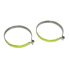 TROUSER CLIPS- P2R - STEEL CHROME  WITH REFLECTIVE TAPE (PAIR)