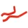 COOLANT HOSE FOR RIEJU 50 MRT/BETA 50 RR/SHERCO 50 SM - RED SILICONE (SOLD PER  2)  -P2R-