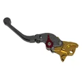 LEVIER DE FREIN REPLAY RACE POUR MBK 50 NITRO 1997>2012/YAMAHA 50 AEROX 1997>2012 DROIT GRIS/OR GAUCHE CNC PLIABLE