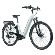 VELO ELECTRIQUE/VAE CITY 28 LEADER FOX VIVALO MIXTE BLANC 9V MOTEUR CENTRAL BAFANG M420 36V 80Nm BATTERIE 15Ah (20'' - H52cm - TAILLE L - POUR ADULTE DE 178cm à 185cm)