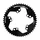 CHAINRING FOR ROAD BIKE- 5 Arms 50Teeth - Ø 110/130 EXTERNAL - ALUMINIUM BLACK 7075 TA ZENITH for LOOK ZED CHAINSET 10/11 Speed.