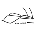 BARRES DE PROTECTION ARRIERE NOIRE ORIGINE PIAGGIO 125-300 VESPA GTS 2022>  -1B010561-