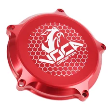 COUVERCLE EMBRAYAGE 50 A BOITE VOCA RACING POUR MINARELLI 50 AM6 / RIEJU 50 MRT / BETA 50 RR / SHERCO 50 SM-R, SE-R ALU CNC ROUGE