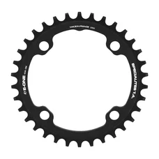 CHAINRING FOR E-BIKE - SINGLE 34teeth Ø104 BLACK TA E-ONE 4 ARMS ALU 7075 FOR BOSCH / BROSE / YAMAHA / GIANT / SHIMANO E-STEPS TA E-ONE