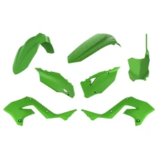 FAIRINGS/BODY PARTS FOR RESTYLING KAWASAKI 125, 250 KX 2003>2008 Green (OEM color) ( 7 parts kit )   -POLISPORT-