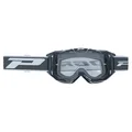 MASQUE/LUNETTES CROSS PROGRIP 3303 TR VISTA GRIS FONCE ECRAN TRANSPARENT ANTI-RAYURES/ANTI U.V./ANTI-BUEE (HOMOLOGUE CE-EN-N° AC-96025 REV.2)