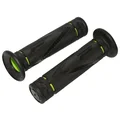 GRIP- PROGRIP ON ROAD 838 DUAL DENSITY GREEN/BLACK 122mm CLOSED END (PAIR) (ROAD BIKE)
