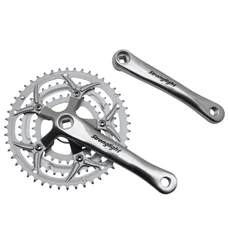 PEDALIER ROUTE STRONGLIGHT 9/10V. IMPACT ECO ARGENT 170mm 48-38-28 COMPATIBLE 8V. (AXE CARRE 115mm)