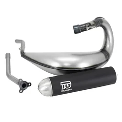 POT 50 A BOITE TECNIGAS E-NOX ACIER POUR SHERCO 50 SM-R 2013>, 50-R 2013> (EURO 4, 5) (PASSAGE HAUT A DROITE)