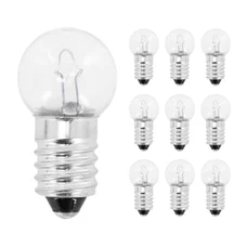 LIGHT BULB  6V  6W STANDART E10 FOOT G14 (SCREW BASE) CLEAR (PARKING LIGHT) (SOLD PER 10)  -SELECTION P2R-