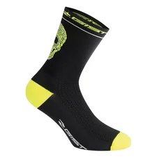 CHAUSSETTES/SOCQUETTES ETE GIST NOIR SKULL JAUNE FLUO 36/39 ECOLOGIQUE - HAUTEUR 18 cm   (PAIRE)  -5868