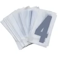 CHIFFRE PLAQUE PVC MOTO/SCOOTER 45mm  4  (VENDU PAR 10)