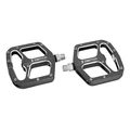FLAT PEDAL FOR MTB/DOWNHILL/ BMX SWITCH  ALUMINIUM SILVER - Ø 9/16 WITH SILVER GRIP PINS (PAIR)