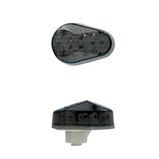 CLIGNOTANT MOTO TAAC FR06 13 LEDS FUME/NOIR (M10 / LONG 34mm / H 25mm) (PAIRE) QUALITE PREMIUM  -HOMOLOGUE ECE-