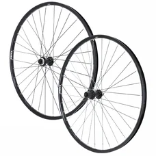 ROUES VTT 26 KARMA DISQUE NOIR DOUBLE PAROI AVEC OEILLET MOYEU SHIMANO TX505 DISQUE CENTERLOCK 9/10/11V. BLOCAGE RAPIDE (PAIRE) 32 RAYONS JANTE 21C