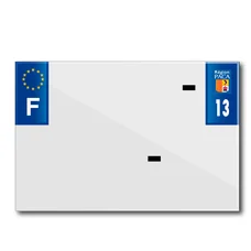 PLASTIC STRIP FOR PVC LICENSE PLATE WITH BUSINESS NAME (MOTORBIKE FORMAT 210X145)-DEPT 13/EUROPE (SOLD PER UNIT)